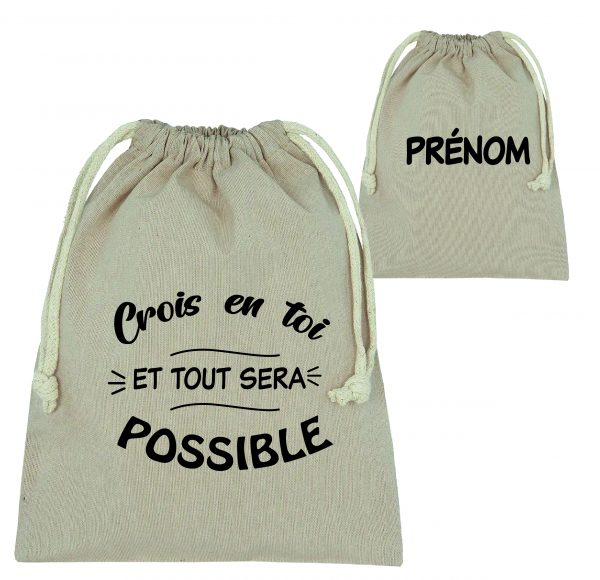 Sac de rangement chaussures + Prénom